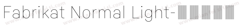 Fabrikat Normal Light字体转换